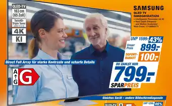 Expert Samsung qled tv gq65q80datxzg Angebot