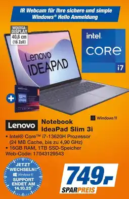 Expert Lenovo notebook ideapad slim 3i Angebot