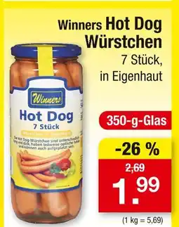 Zimmermann Winners hot dog würstchen Angebot