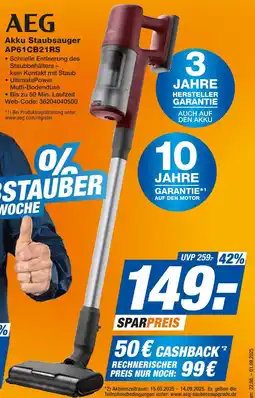 Expert Aeg akku staubsauger ap61cb21rs Angebot
