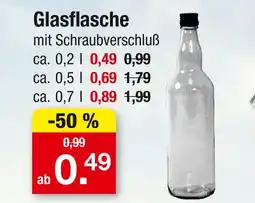 Zimmermann Glasflasche mit schraubverschluss ca. 0,2 l Angebot