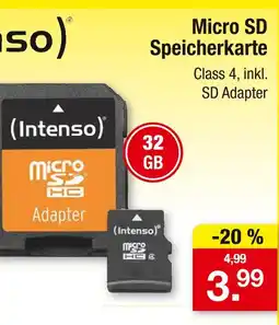 Zimmermann Intenso micro sd speicherkarte Angebot