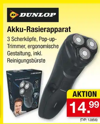 Zimmermann Dunlop akku-rasierapparat Angebot