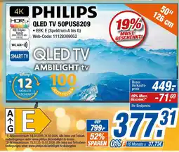 Expert Philips qled tv 50pus8209 Angebot