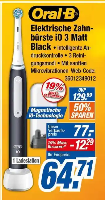Expert Oral-b elektrische zahnbürste io 3 matt black Angebot