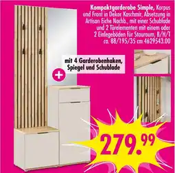 Möbel Boss Kompaktgarderobe simple Angebot