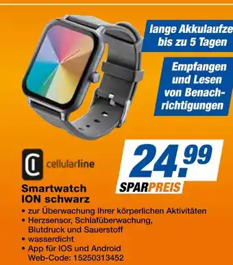Expert Cellularline smartwatch ion schwarz Angebot