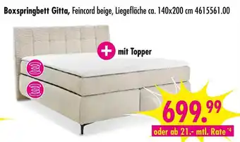 Möbel Boss Boxspringbett gitta Angebot