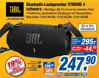 Expert Jbl bluetooth-lautsprecher xtreme 4 schwarz Angebot