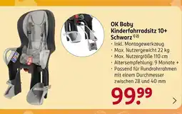 Rossmann Ok baby kinderfahrradsitz 10+ schwarz Angebot