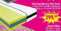 Möbel Boss Kaltschaum-matratze maxi-duett Angebot