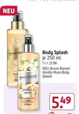 Rossmann Bruno banani vanilla muse body splash Angebot