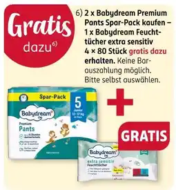 Rossmann Babydream premium pants spar-pack Angebot