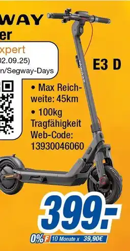 Expert Segway e-scooter e3 d Angebot