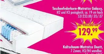 Möbel Boss Taschenfederkern-matratze galaxy Angebot