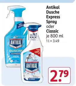 Rossmann Antikal dusche express spray Angebot
