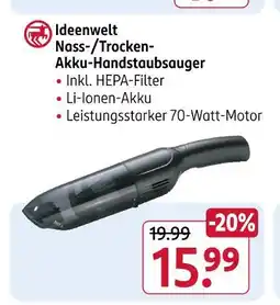 Rossmann Ideenwelt nass-/trocken- akku-handstaubsauger Angebot