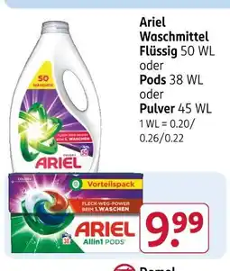 Rossmann Ariel waschmittel flüssig Angebot