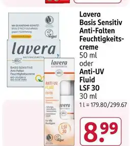Rossmann Lavera basis sensitiv anti-falten feuchtigkeitscreme Angebot