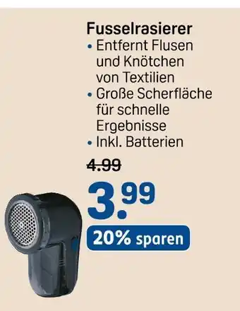 Rossmann Fusselrasierer Angebot