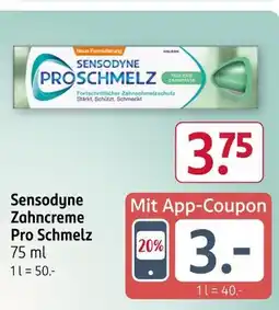 Rossmann Sensodyne zahncreme pro schmelz Angebot