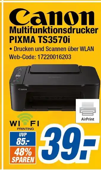 Expert Canon multifunktionsdrucker pixma ts3570i Angebot
