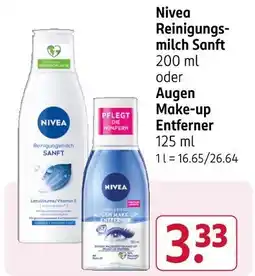 Rossmann Nivea reinigungsmilch sanft Angebot