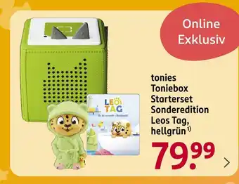 Rossmann Tonies toniebox starterset sonderedition leos tag, hellgrün Angebot