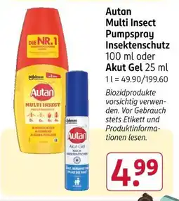 Rossmann Autan multi insect pumpspray insektenschutz Angebot