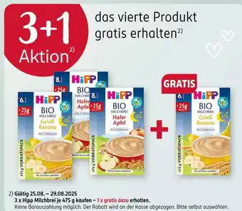 Rossmann Hipp bio milchbrei grieß banane Angebot