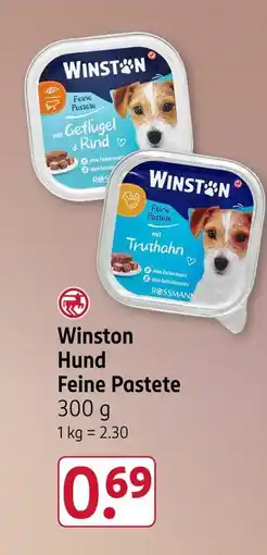 Rossmann Winston hund feine pastete mit geflügel & rind Angebot