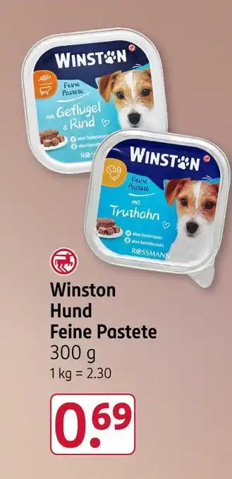 Rossmann Winston hund feine pastete mit geflügel & rind Angebot