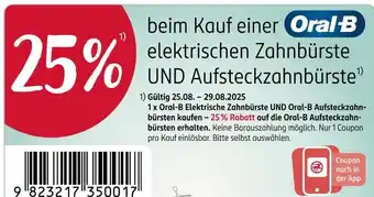 Rossmann Oral-b elektrische zahnbürste Angebot