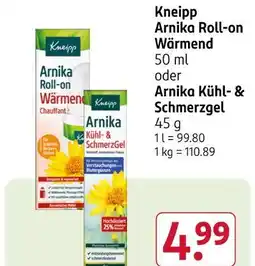 Rossmann Kneipp arnika roll-on wärmend Angebot