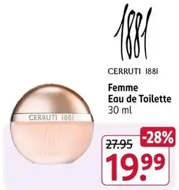 Rossmann Cerruti 1881 femme eau de toilette Angebot