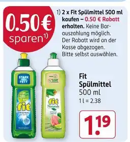 Rossmann Fit spülmittel original Angebot