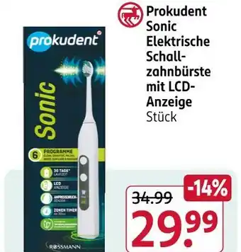 Rossmann Prokudent sonic elektrische schallzahnbürste mit lcd-anzeige Angebot