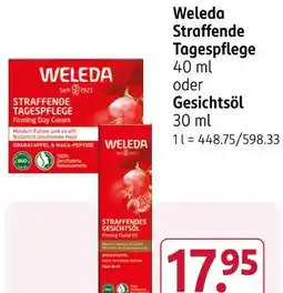 Rossmann Weleda straffende tagespflege Angebot