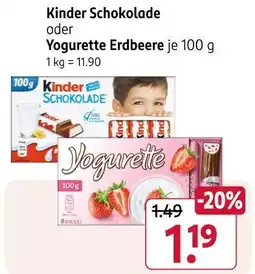 Rossmann Kinder schokolade Angebot