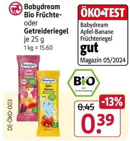 Rossmann Babydream bio früchteriegel rote beeren Angebot