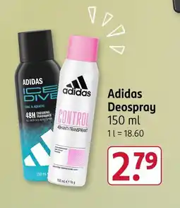 Rossmann Adidas ice dive deospray Angebot