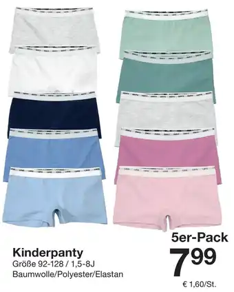 Zeeman Kinderpanty Angebot