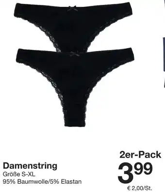 Zeeman Damenstring Angebot