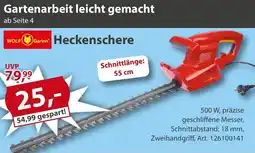 Sonderpreis Baumarkt WOLF Garten Heckenschere Angebot