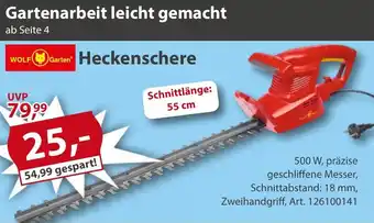 Sonderpreis Baumarkt WOLF Garten Heckenschere Angebot