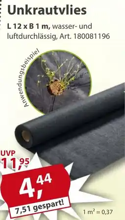 Sonderpreis Baumarkt Unkrautvlies Angebot