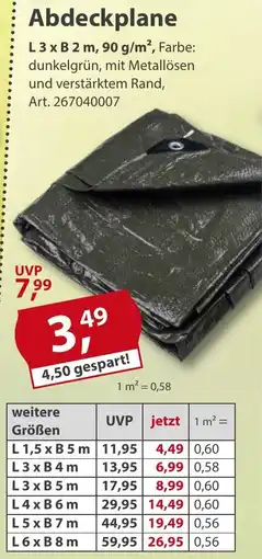Sonderpreis Baumarkt Abdeckplane Angebot