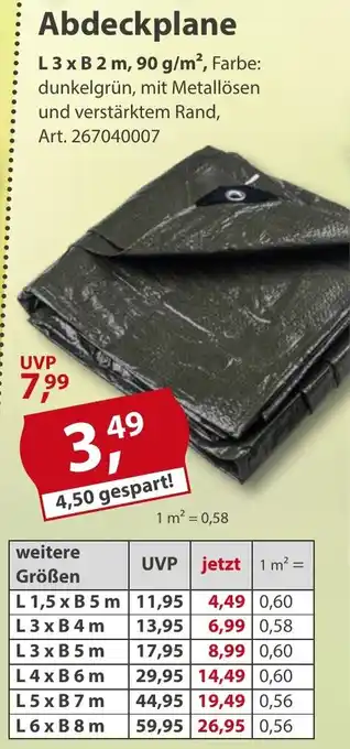 Sonderpreis Baumarkt Abdeckplane Angebot
