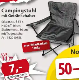 Sonderpreis Baumarkt Campingstuhl mit Getränkehalter Angebot