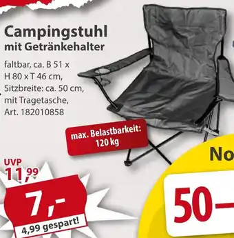 Sonderpreis Baumarkt Campingstuhl mit Getränkehalter Angebot